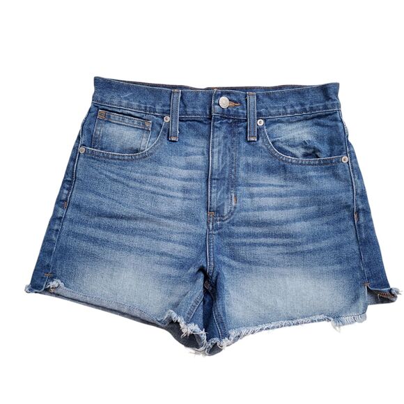 Madewell The Perfect Jean Short Womens 26 Denim High Rise Cut off Raw Frayed Hem - Picture 1 of 7